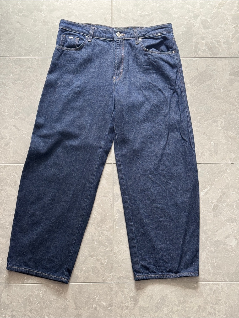 Mavi Women's Relaxed Jeans in Dark Blue Denim